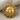 Celestial Sun Face Pendant, gold vermeil, front view on fabric