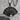 Four Kings Pendant, black rhodium, front view on stone