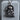 Pumpkin Jack Slasher Pendant, oxidized silver, angled product photo