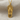 Flip Flop Pendant, gold vermeil, front product photo on textured fabric