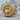 Cancer crab signet ring, gold vermeil, product photo on stone
