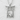 Kitsune Torii Pendant, polished silver, front view