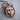 Leaf mask pendant, rose gold plated, front product view