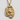 Artist Palette Pendant, gold vermeil, front view