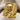 Crossed Axes Skull Ring, gold vermeil, angled view on fabric