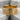 Mosaic wedding ring, gold vermeil, front view on stone