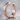 Notched Hoop Earring, rose gold, front perspective view on stone