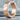Diagonal Groove Hoop Earring, rose gold, product photo on stone