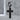 Rose Cross Earring, black rhodium, front product view