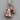 Bridled Horse Head Pendant, rose gold, product photo on wood surface