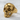Baroque Wave Skull Ring in gold vermeil finish