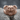 Snarling Bear Ring, rose gold, front view on stone