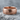Geometric Circuit Ring, rose gold, front angled view on stone