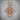 Jesus Head Cross Pendant, rose gold, product photo on display plinth