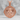 Saint Panteleimon Medal Pendant, rose gold finish, front product photo