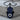 Hamsa Cobalt Eye Pendant in black rhodium plated silver, front view