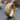 Cherry blossom branch ring, gold vermeil, angled product photo