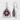 Rose Window Crimson Earring, polished silver, product photo