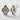 Quatrefoil Vault Stud Earring, two-tone, product photo