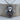 Garnet Wolf Rose Pendant, oxidized silver, front product view