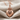 Garnet Sacred Heart Pendant, rose gold, front angled view