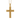 Chevron wheat cross pendant in gold vermeil, front view on white