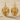 Athena Olive Owl Earring, gold vermeil, product photo