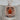 Carnelian Saddle Buckle Pendant, rose gold, angled view