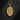 Gold vermeil oval medallion pendant featuring two skeletons kissing on a textured background on black stone
