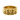 Gold vermeil skull band ring featuring interlocking skulls and industrial spacers on dark stone background