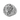 Crowned skull ring, front view on white background
