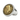 Two-tone 925 sterling silver Nefertiti coin ring featuring gold profile on silver band displayed on stone