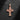 Top-down view of the Silver Jesus Cross Pendant highlighting the INRI inscription and detailed scrollwork on a dark slate surface.
