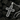 925 sterling silver Royal Knight cross pendant with black oxidized floral scrollwork and diamond border on coal