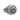 Reptilian eye ring, front view on white background