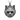 Cat head pendant, front view on white background