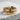 Knight shield ring, gold vermeil, front view on stone