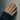 Studded Hamsa Hand Ring, gold vermeil, worn on model hand