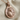 Virgo Maiden Zodiac Pendant, rose gold finish, front view with chain