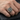 Oxidized silver 82nd Airborne ring on a masculine hand highlighting the All American military insignia detail.