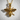 Segmented Bee Pendant, gold vermeil, front view