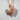 Pomeranian Spitz Pendant, rose plated silver, standing side view