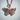 Heart Antenna Butterfly Pendant, rose gold plated silver, product photo with chain