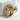 Gemstone Elephant Ring, gold vermeil, angled view on stone base