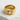 Card club ring in gold vermeil, front view product photo