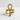 Close-up angled view of handcrafted Ankh cross ring emphasizing smooth curves and rich gold tone on textured surface