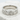 Celtic Claddagh Ring, polished silver, front view on stone