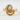 Curling Wave Ring, gold vermeil, front view on textured surface