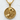 Mother Child Holding Hands Pendant, gold vermeil, front view on textured background