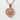 Pisces Heart Pendant in rose gold plated silver